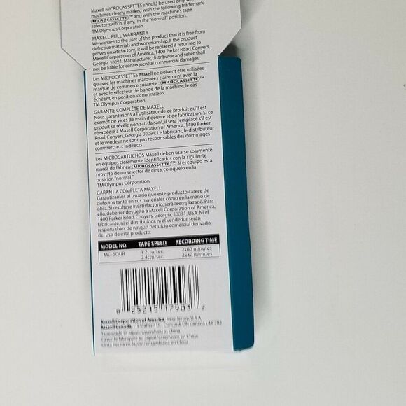 Vintage Maxell Audio MC-60UR Cassette 60 Minute Blank Tapes - Picture 3 of 4